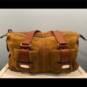 Michael Kors Olive green & brown shoulder bag